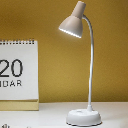 CCMAOLU Cute Pink Desk Lamp with USB Charging Port,Dimmable LED Table Lamp for Home Office,Flexible Neck Reading Light with Auto Dimming,Power Adapter Included,LED Eye Protection Table Lamp White.