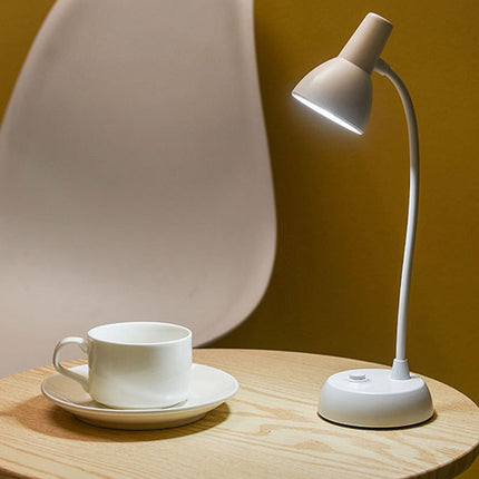 CCMAOLU Cute Pink Desk Lamp with USB Charging Port,Dimmable LED Table Lamp for Home Office,Flexible Neck Reading Light with Auto Dimming,Power Adapter Included,LED Eye Protection Table Lamp White.