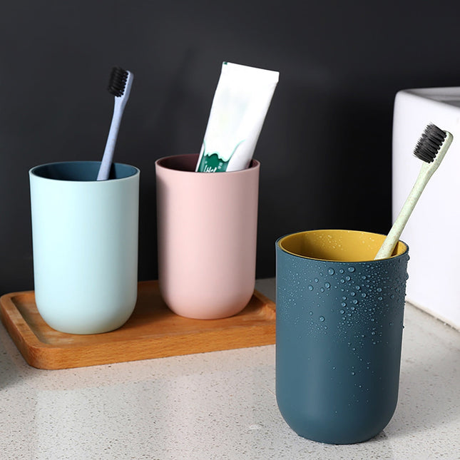 1Pack Bathroom Toothbrush Cup,ReusableToothbrush Holders,Multi-purpose Drinking Cups,Plastic Mouthwash Cup, Stackable Plastic Cup for Kitchen, Bathroom Travel, 350ml(Blue2) Blue2.