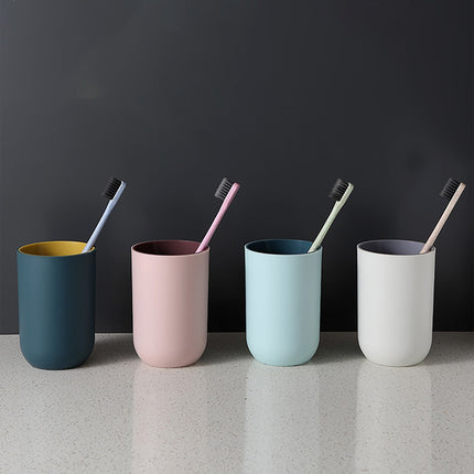 1Pack Bathroom Toothbrush Cup,ReusableToothbrush Holders,Multi-purpose Drinking Cups,Plastic Mouthwash Cup, Stackable Plastic Cup for Kitchen, Bathroom Travel, 350ml(Blue2) Grey.