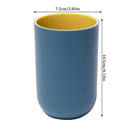 1Pack Bathroom Toothbrush Cup,ReusableToothbrush Holders,Multi-purpose Drinking Cups,Plastic Mouthwash Cup, Stackable Plastic Cup for Kitchen, Bathroom Travel, 350ml(Blue2) Grey.