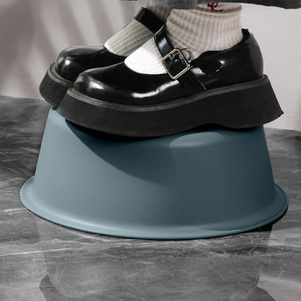 Wide Foot Wash Basin with Two-Color Design, Durable High-Temperature Plastic Washbasin for Laundry and Bathing, 13-Inch Round Shape with Large Capacity, Stable Flat Bottom for Home and Hotel Use B.
