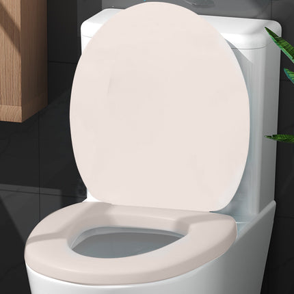 Quick-Release Round Toilet Seat with Soft-Close Lid, Durable Easy-Clean Plastic, Never Loosens, Ergonomic Comfort, Fits Standard Bowls, Tool-Free Installation, 300kg Load Capacity White.