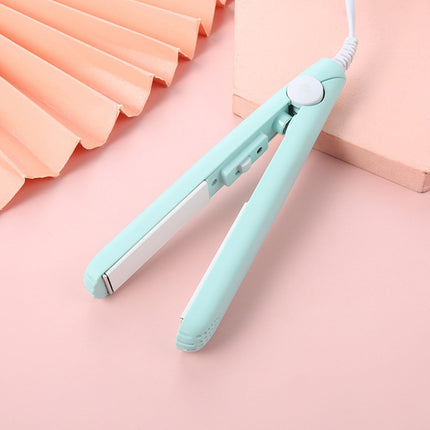 Mini Hair Curler, Mini Hair Curler For Short Hair, 2 In 1 Mini Curler And Hair Straightener, Mini Curling Iron 1/2 Inch Barrel Short Hair, Long-Lasting Effect, Multi Functional, 3d Heating Plate Blue.