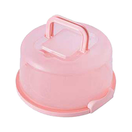 Clearance! Round Cake Carrier Cake Container With Lid And Handles, Large Cupcake Carrier Cake Keeper Sturdy Cupcake Box Cupcake Holder With Two Secure Side Closures Dishwasher Safe, Fresh Storage Pink.