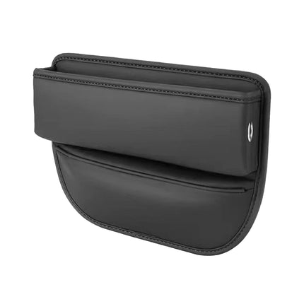 Car Seat Gap Filler, Premium Leather Car Seat Organizer, Universal Fit Car Seat Storage Box, Adjustable Front Seat Gap Filler for Phones, Glasses, Keys, Cards Black.