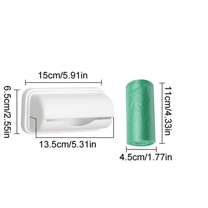 Trash Bags Dispenser Bag Dispenser For Small Bin Liner Kit Trash Bag Dispenser For Bottom Of Can Trash Can Liner Dispenser No Punching Required Wall Mount Garbage Bag Dispenser Gray.