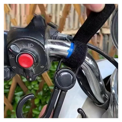Stroller Hooks - Buggy Hooks - Bag Hooks - Diaper Bag Hooks - Walker Hooks - Stroller Accessories - Mounting Clips - Shopping Hook - Universal Velcro - 360 Degree Rotatable - Black - 4 Pieces.