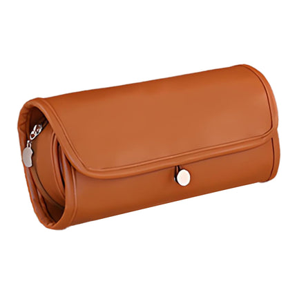 1pcs Toiletry Bag - Makeup Bag - Portable Foldable Makeup Bag, Multi-Compartment Cosmetic Box, Waterproof Travel & Daily Storage Bag Made of PU Leather.