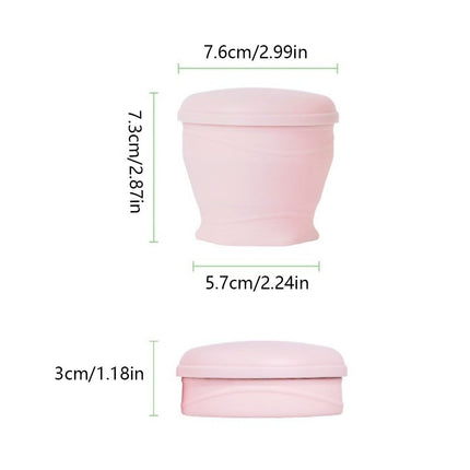 Collapsible Cup - Travel Mug - Camping Cup - Collapsible Cup - Drinking Cup - Coffee Cup To Go - Camping Tableware - Silicone Cup - Outdoor Cup - Folding Cup - Travel Accessories - Cup with Lid - Pink - 1 Piece.