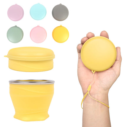 1pcs Water Bottle - Collapsible Cup - Silicone Collapsible Travel Mug, Reusable, Portable, Foldable Design, Outdoor, Hot and Cold Drinks, Hiking, Camping.
