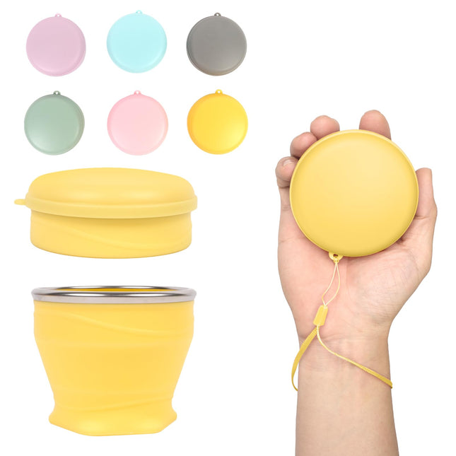 1pcs Water Bottle - Collapsible Cup - Silicone Collapsible Travel Mug, Reusable, Portable, Foldable Design, Outdoor, Hot and Cold Drinks, Hiking, Camping.