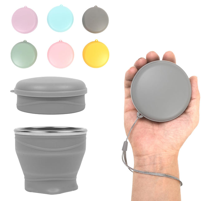 1pcs Water Bottle - Collapsible Cup - Silicone Collapsible Travel Mug, Reusable, Portable, Foldable Design, Outdoor, Hot and Cold Drinks, Hiking, Camping.