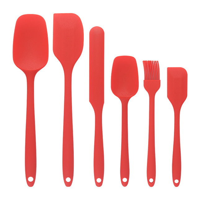 Baking - Silicone Spatulas - Set of 6 Silicone Spatulas, Heat Resistant up to 600°F, Food Safe, BPA Free, Flexible, Suitable for Frying Eggs, Burgers and Pancakes.