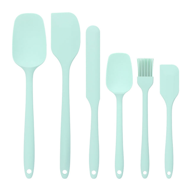 Baking - Silicone Spatulas - Set of 6 Silicone Spatulas, Heat Resistant up to 600°F, Food Safe, BPA Free, Flexible, Suitable for Frying Eggs, Burgers and Pancakes.