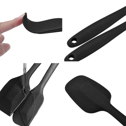 Baking - Silicone Spatulas - Set of 6 Silicone Spatulas, Heat Resistant up to 600°F, Food Safe, BPA Free, Flexible, Suitable for Frying Eggs, Burgers and Pancakes.