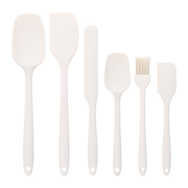 Baking - Silicone Spatulas - Set of 6 Silicone Spatulas, Heat Resistant up to 600°F, Food Safe, BPA Free, Flexible, Suitable for Frying Eggs, Burgers and Pancakes.
