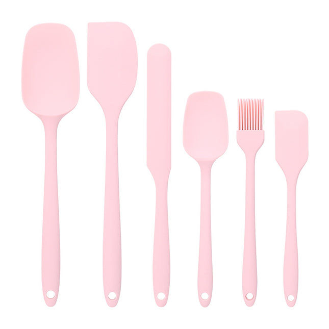 Baking - Silicone Spatulas - Set of 6 Silicone Spatulas, Heat Resistant up to 600°F, Food Safe, BPA Free, Flexible, Suitable for Frying Eggs, Burgers and Pancakes.