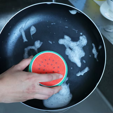 Kitchen Utensil Scourers - Kitchen Cleaning Sponge | Thick scouring pad | Suitable for dishes, pans, and fruit bowls | Powerful cleaning, durable, and long-lasting.