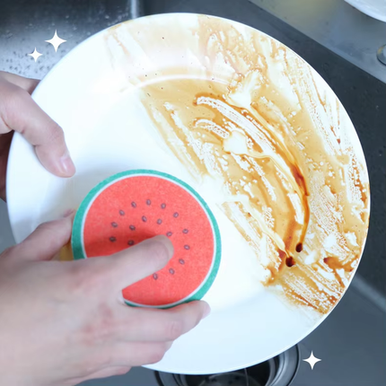 Kitchen Utensil Scourers - Kitchen Cleaning Sponge | Thick scouring pad | Suitable for dishes, pans, and fruit bowls | Powerful cleaning, durable, and long-lasting.