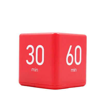 Kitchen Timer - Timer - Cube Timer - Flip Timer - Digital Kitchen Timer - Pomodoro Timer - Time Management - Study Timer - Visual Timer - Kitchen Timer - Countdown - Desk Accessories - Kitchen Timers - Gravity Timer - Red - 1 Piece.