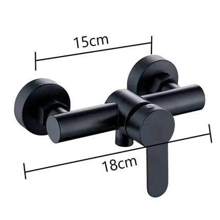 Shower tap - Shower mixer - Matte black - Bathroom tap - Surface-mounted - Single lever mixer - Shower tap - Sanitary - Bathroom accessories - Shower mixer - Modern design - Black - 1 piece.