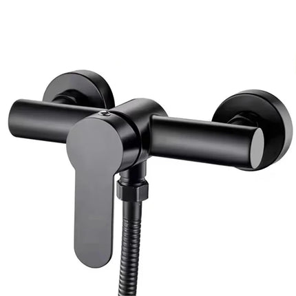 Shower tap - Shower mixer - Matte black - Bathroom tap - Surface-mounted - Single lever mixer - Shower tap - Sanitary - Bathroom accessories - Shower mixer - Modern design - Black - 1 piece.