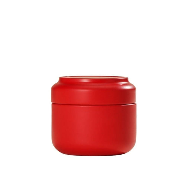 Tea Box - Portable Mini Tea Caddy, Large Tea Storage Container, Small Round Tin Coffee Caddy.