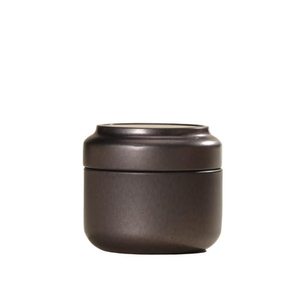 Tea Box - Portable Mini Tea Caddy, Large Tea Storage Container, Small Round Tin Coffee Caddy.