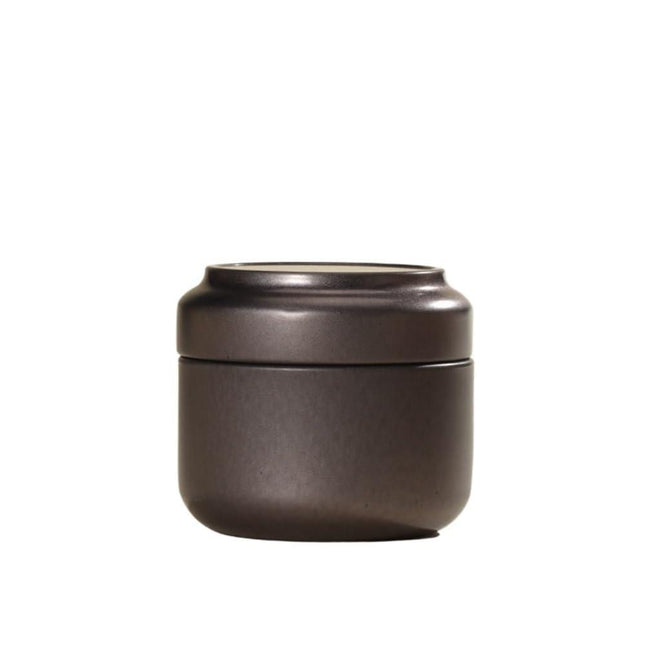 Tea Box - Portable Mini Tea Caddy, Large Tea Storage Container, Small Round Tin Coffee Caddy.