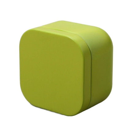 Tea box - Square tin container, tea caddy, metal candy box.