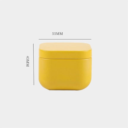 Tea box - Square tin container, tea caddy, metal candy box.