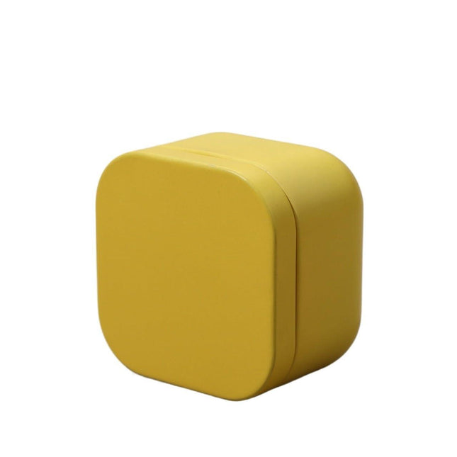 Tea box - Square tin container, tea caddy, metal candy box.