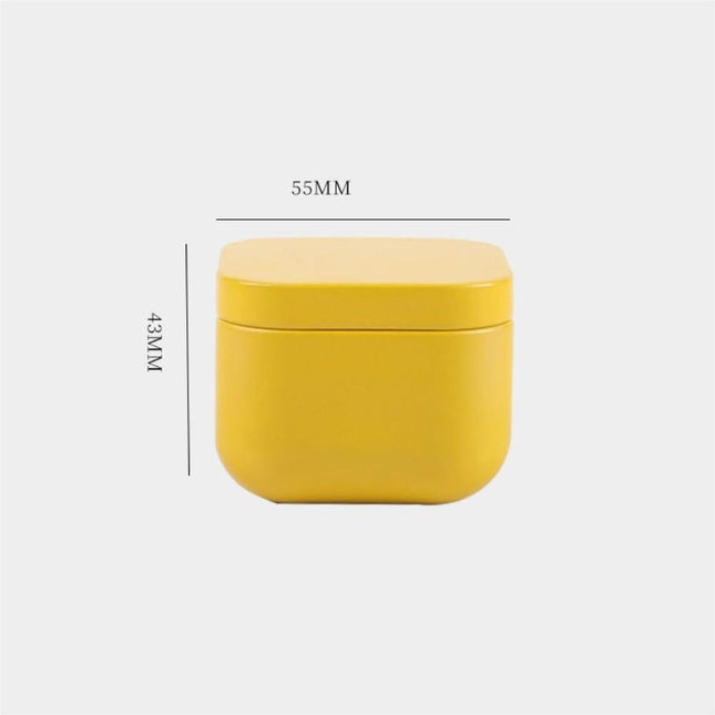Tea box - Square tin container, tea caddy, metal candy box.
