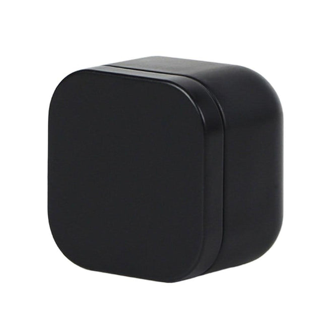 Tea box - Square tin container, tea caddy, metal candy box.