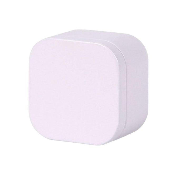 Tea box - Square tin container, tea caddy, metal candy box.