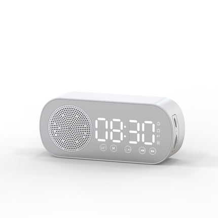 Alarm clock radio - mains powered alarm clock radio - child's alarm clock - digital alarm clocks - analog alarm clock - digital alarm clock - digital bedroom alarm clock - Bluetooth speaker - speaker - mirror with light - portable radio - white - 1 piece.