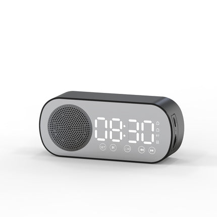 Alarm clock radio - mains powered alarm clock radio - child's alarm clock - digital alarm clocks - analog alarm clock - digital alarm clock - digital bedroom alarm clock - Bluetooth speaker - speaker - mirror with light - portable radio - Black - 1 piece.
