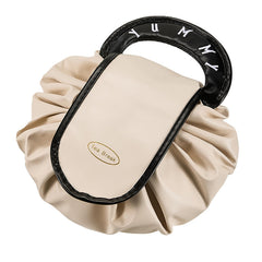 Women's Toiletry Bag - Make Up Bag - Lazy Bag - Cosmetic Organizer - Travel Toiletry Bag - Travel Organizer - Make Up Bag - Water-Repellent - Large Capacity - Beige - 1 Piece.