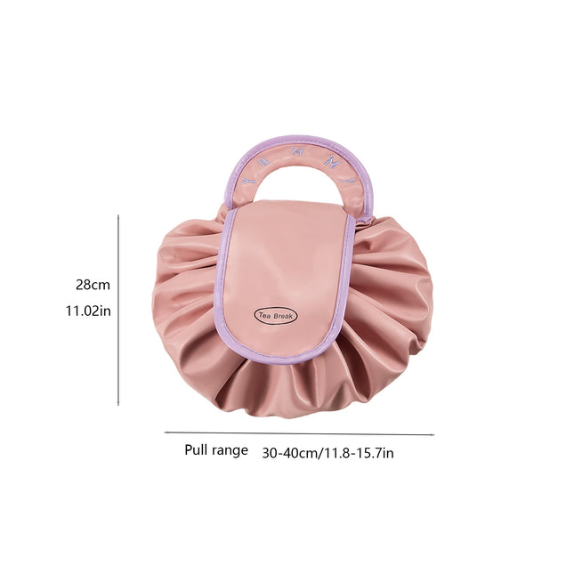 Women's Toiletry Bag - Make Up Bag - Lazy Bag - Cosmetic Organizer - Travel Toiletry Bag - Travel Organizer - Make Up Bag - Water-Repellent - Large Capacity - Beige - 1 Piece.