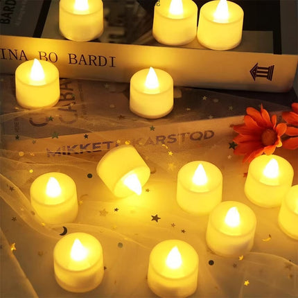 Battery Operated Candles - Set of Rose Petal Candles - 99 Artificial Rose Petals - 24 Heart-Shaped LED Tea Lights - Suitable for Proposals - Anniversaries - Romantic Evenings - Table Decorations - Weddings - Birthdays.