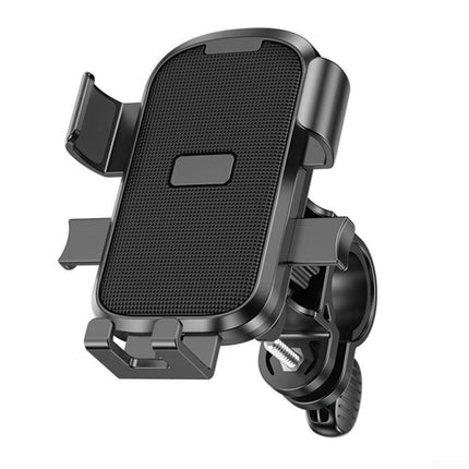 Bicycle Phone Holder - Smartphone Holder - Universal - MTB - Racing Bike - E-bike - Scooter - Motorcycle - Handlebar Mount - 360 Degrees - Mobile Phone Holder - Bicycle Accessories - Black - 1 piece.