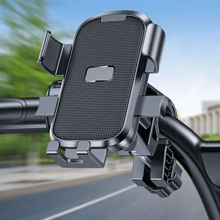 Bicycle Phone Holder - Smartphone Holder - Universal - MTB - Racing Bike - E-bike - Scooter - Motorcycle - Handlebar Mount - 360 Degrees - Mobile Phone Holder - Bicycle Accessories - Black - 1 piece.