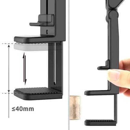 Phone Holder Desk - Tablet Holder - Smartphone Stand - Foldable - Adjustable - Universal - Desk Accessories - Phone Stand - Compact - Travel - Black - 1 piece.