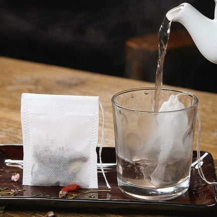 Tea Bags - Empty Tea Bags - Tea Filters - Coffee Filters - Filter Bags - Herbal Bags - Tea Strainer - Disposable Tea Filters - Drawstring Bags - Loose Tea - Ground Coffee - Bulk Pack - Unscented - 7 x 9 cm - White - 400 Pieces.