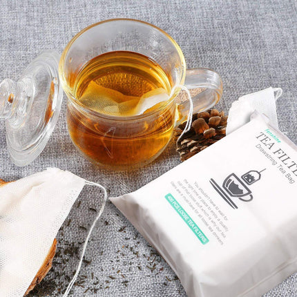 Tea Bags - Empty Tea Bags - Tea Filters - Coffee Filters - Filter Bags - Herbal Bags - Tea Strainer - Disposable Tea Filters - Drawstring Bags - Loose Tea - Ground Coffee - Bulk Pack - Unscented - 7 x 9 cm - White - 400 Pieces.