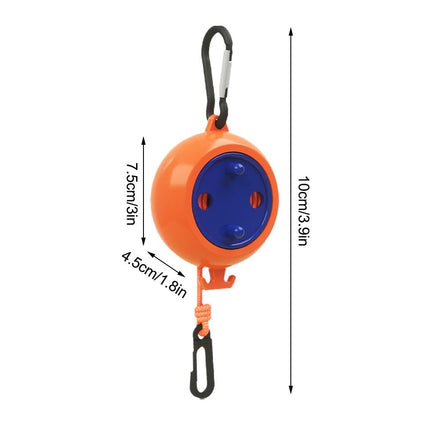 Travel Clothesline - Roll-Up Clothesline - Camping Clothesline - Clothesline - Extendable Clothesline - Clothing Line - Holiday Accessories - Camping Drying Rack - Portable Clothesline - Compact Design - With Carabiner - Non-slip - Indoor and Outdoor - Ca.