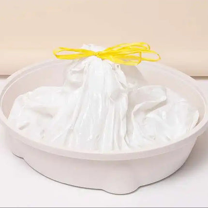 Cat Litter Bags - Cat Litter Liner - Cat Litter Bags - With Drawstring - Extra Strong - Cat Litter Bags - Hygiene - Leakproof - Thick Plastic Bags - Cat Accessories - Cleaning - Universal - Large Size - Tear-resistant - White - 3 pieces.