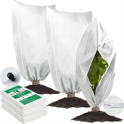 Winter Plant Cover - Protective Cover - Frost Protection - Plant Cover - Fleece - Olive Tree Cover - Palm Tree Protection - With Zipper and Drawstring - Breathable Material - Winter Protection - Cold Resistant - Garden Plants - Green - Frost Cover - 1 Pie.