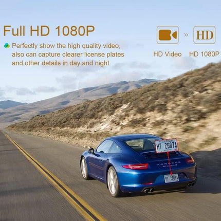 Car Dashcam - 120-degree viewing angle - Night vision - Full HD video - Super compact - Parking mode - Loop recording - Collision detection - Rear view camera - 3.0-inch TNT screen - Car Dashcam.